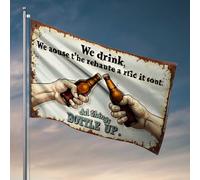 Drapeaux pour chambre Guys Funny Cheers To Drinking: A Fun Twist On A Familier Phrase Flag Cool Posters For Guys Man Cabe Decor (60 x 90 cm)