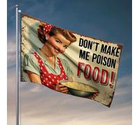 Drapeaux pour chambre Guys Funny Don't Make Me Poison Food! Drapeau décoratif pour chambre d'adolescent pour homme (120 x 180 cm)