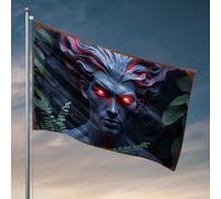 Drapeaux pour chambre Guys Funny Fiery Eyes Of The Enigmatic Statue Flag Cool Posters For Guys Man Cabe Decor (30 x 45 cm)