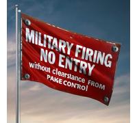 Drapeaux pour chambre Guys Funny Restricted Area : champ de tir militaire - Pas d'entrée sans drapeau Clearan affiches cool pour gars Man Cabe Decor (152 x 244 cm)