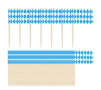 Drapeaux pour cupcakes, décorations pour cupcakes avec drapeau - Topper pour cupcake 'Oktoberfest 100 pièces - Festival de la bière bavaroise Étiquettes de charcuterie Tags alimentaires pour petits