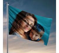 Drapeaux pour décoration de chambre Une femme et un enfant aux cheveux bleus. Drapeau de cour Ornements d'extérieur Décoration extérieure (60 x 90 cm)