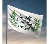 Drapeaux pour dortoir universitaire Be Still And Know: A Divine Message Drapeau rétro Décoration de chambre Vintage (152 x 244 cm)