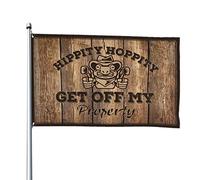 Drapeaux pour dortoir universitaire Hippity Hoppity Get Off My Property Drapeaux pour votre chambre décoration de cabane (30 x 45 cm)
