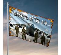 Drapeaux pour dortoir universitaire Masters Of The Air : drapeau de l'excellence aérienne dévoilé drapeaux de chambre d'université décoration de dortoir drôle (152 x 244 cm)