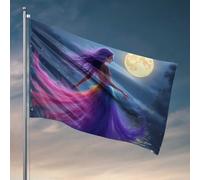 Drapeaux pour dortoir universitaire Nuit enchantée : un conte de fées en couleurs drapeau cool drapeaux chambre gars jardin drapeau support (60 x 90 cm)