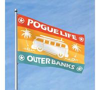 Drapeaux pour dortoir universitaire Pogue Life Outer Banks Drapeaux pour votre chambre Man Cabe Decor (152 x 244 cm)