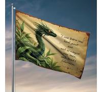 Drapeaux pour dortoirs Dragon Whisper: un conte de fantaisie dévoilé drapeaux muraux pour gars caverne Man Bar (60 x 90 cm)