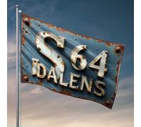 Drapeaux pour dortoirs en métal rouillé avec chiffres et lettres - Ornements de cour - Décoration d'extérieur pour grotte (30 x 45 cm)