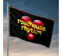 Drapeaux pour dortoirs Roadhouse Rythme : battements sincères pour votre âme Drapeau Ornements de cour Décorations d'extérieur pour grotte d'homme (152 x 244 cm)