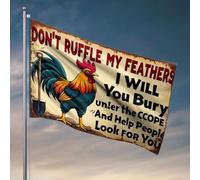 Drapeaux pour fille pour chambre à coucher avec inscription « Don't Ruffle My Feathers, I'Ll Bury You Under The Scope And Help People Look For You » - Décoration d'automne, décoration d'extérieur pour