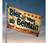 Drapeaux pour fille pour chambre à coucher, boisson responsable : la bière est moins chère que l'essence. Drapeau amusant pour décoration de chambre à coucher (120 x 180 cm)