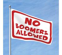 Drapeaux pour fille pour chambre à coucher, drapeau interdit aux baby-boomers autorisés, décoration extérieure, décoration de terrasse (60 x 90 cm)