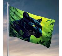 Drapeaux pour garçons Panthère noire dans la jungle. Drapeau décoration de chambre pour homme trucs cool pour votre chambre (30 x 45 cm)