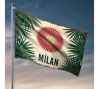 Drapeaux pour gars Sunburst Milan : Tropical Palm Poster encadré Drapeau Teen Stuff Backyard Bar Decor (152 x 244 cm)