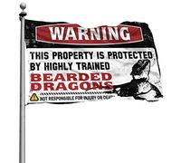 Drapeaux pour homme avec avertissement « This Property Is Protected By A Highly Trained Dragon Barbu » 2 - Accessoires de salle de jeu - Drapeaux de chambre à coucher (60 x 90 cm)
