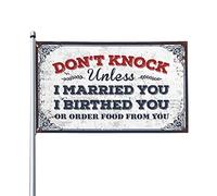 Drapeaux pour homme avec inscription « Don't Knock Unless I Married You » - Accessoires de bureau pour homme (60 x 90 cm)