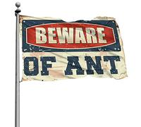 Drapeaux pour homme cave « Beware of Ant » Drapeau d'hiver pour maison Accessoires de bureau pour homme (30 x 45 cm)