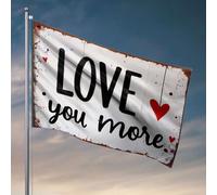 Drapeaux pour homme cave Love You More. Drapeaux pour adolescents pour chambre à coucher drôles (30 x 45 cm)