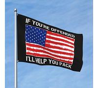 Drapeaux pour homme If You'Re Offended I'Ll Help You Pack Drapeau Accessoires de salle de jeu Drapeaux de chambre à coucher (30 x 45 cm)