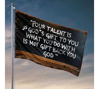 Drapeaux pour homme « Your Talent Is God's Gift What You Do With It Is Your Gift Back To God » Décoration musicale (152 x 244 cm)