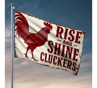Drapeaux pour hommes Coq Morning Call : Rise And Shine! Drapeaux pour chambre de dortoir (120 x 180 cm)