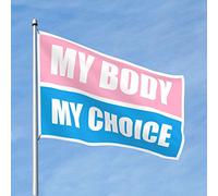 Drapeaux pour hommes My Body My Choice - Pour les droits des femmes - Décorations de terrasse - Pour piscine extérieure (60 x 90 cm)