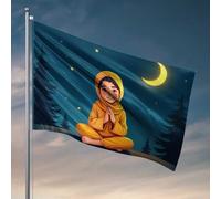 Drapeaux pour hommes prière dans la nuit : une scène sereine drapeau pour chambre de dortoir drapeaux pour hommes (120 x 180 cm)