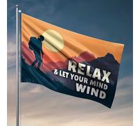 Drapeaux pour hommes Relax And Let Your Mind Wander Drapeaux pour chambre de dortoir Drapeaux pour hommes (60 x 90 cm)