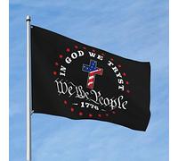 Drapeaux pour hommes « We The People In God We Trust » - Décorations de cour pour chambre (152 x 244 cm)