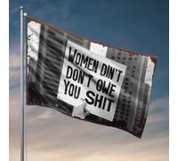 Drapeaux pour l'autonomisation des adolescents : Women Don'T Owe You Anything Drapeau amusant pour décoration de dortoir pour chambre de garçon (152 x 244 cm)