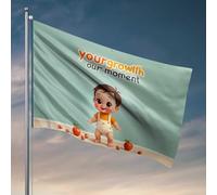 Drapeaux pour les garçons capturant des moments précieux : le voyage de croissance de votre bébé, drapeaux mignons pour décoration de chambre d'adolescentes (120 x 180 cm)