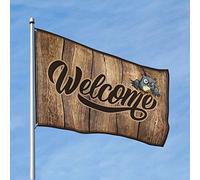 Drapeaux pour les gars bienvenue automne hibou drapeau 1 décoration extérieure de patio décorations extérieures pour terrasse (152 x 244 cm)