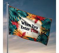 Drapeaux pour les gars « Enter This Tropical Paradise : A Colorful Welcome Sign Flag Beer Decor Flags For Room Teen Girls » (152 x 244 cm)