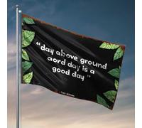 Drapeaux pour les gars Jour au-dessus du sol : une bonne citation par Tony Monina Drapeau extérieur Accessoires de bar Décor de salle de jeux (30 x 45 cm)