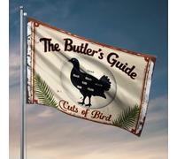 Drapeaux pour les gars, le guide du majordome pour les coupes d'oiseau, accessoires de bar, décoration de salle de jeux (60 x 90 cm)