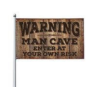 Drapeaux pour les gars Wrning Enter At Your Own Risk Drapeau d'hiver Maison Drapeau Décoration de porte de chambre (30 x 45 cm)