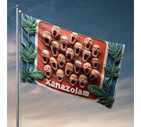 Drapeaux pour les gars Xanazolam : une symphonie visuelle des explosions émotionnelles drapeau extérieur accessoires de bar décoration de salle de jeux (30 x 45 cm)