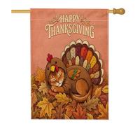 Drapeaux pour maison de chat abyssin - 71,1 x 101,6 cm - Double face pour l'extérieur, l'automne, la Turquie - Toile verticale standard - Drapeau imprimé pour la maison, les vacances avant et