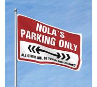 Drapeaux pour Man Cave Nola'S Parking Only Flag Home Decor For Men Camper Decorations For Inside (Taille : 60 x 90 cm)