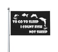 Drapeaux Pour M'Endormir, Je Compte Les Poissons, Pas Les Moutons. Décoration Bannière Avec Œillets Éclatantes Drapeaux De Maison Pour Chambres Dortoirs Porte 90X150Cm