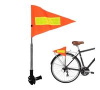 Drapeaux pour vélo. Drapeau pour voiturette de golf avec mât et support, drapeau orange réfléchissant haute visibilité, drapeau de sécurité pour vélo, rétractable jusqu'à 160 cm