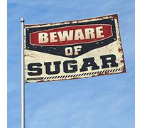 Drapeaux pour votre chambre - Méfiez-vous du drapeau en sucre - Décoration de bar pour la maison (152 x 244 cm)