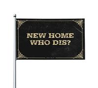 Drapeaux pour votre chambre New Home Who Dis Drapeau Musique Décor Bar Décor pour la maison (120 x 180 cm)
