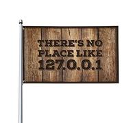 Drapeaux pour votre chambre There 'S No Place Like 127.0.0.1 Drapeau personnalisé Décoration de bar pour la maison (120 x 180 cm)