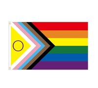 Drapeaux Pride 90 x 150 cm, 1 pièce Drapeau arc-en-ciel LGBTQ+ Drapeau The Gay Flag Joint Pride Flag Couleurs vives avec œillets en laiton pour fête de fierté Décoration de bar