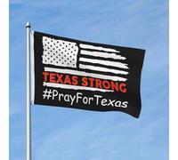 Drapeaux « Priez pour le Texas » d'Uvalde Strong, bannière de 90 x 150 cm (3 x 5 pi) double face, décoration murale/de chambre d'étudiant aux couleurs vives