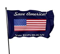 Drapeaux républicains Save America Vote/Drapeau de bateau de drapeau de 3x5 pieds/Bannières de drapeau de maison américaine résistantes à la décoloration/Drapeaux de maison pour l'extérieur avec