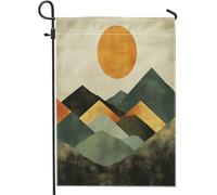 Drapeaux rétro du milieu du siècle pour jardin de montagne - 30,5 x 45,7 cm - Double face pour extérieur, esthétique, vintage - Drapeaux verticaux en toile standard - Drapeaux de maison des années 70