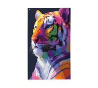 Drapeaux rétro fantaisistes pour salle de bain, baignoire, cour, maison, 91 x 152 cm, bannière de vœux avec œillets, décoration d'intérieur ou d'extérieur